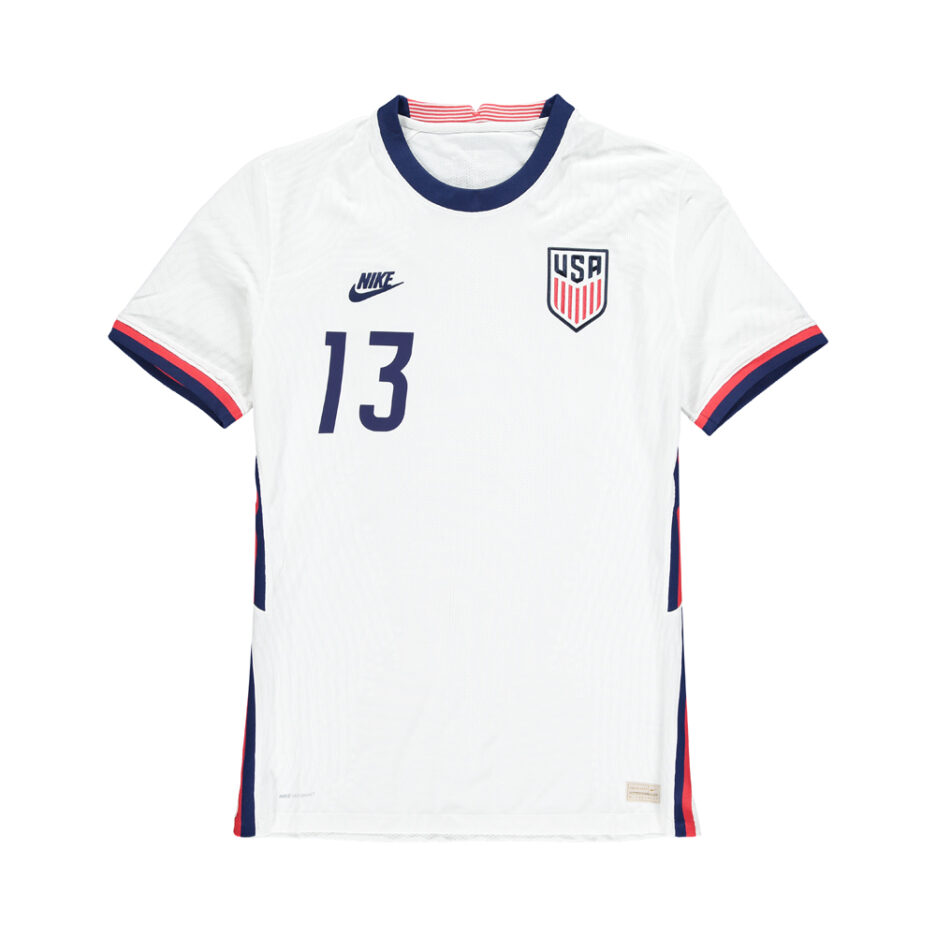 Nike Usa Home Jersey Season 20202021 Signed Match Worn Ream 13